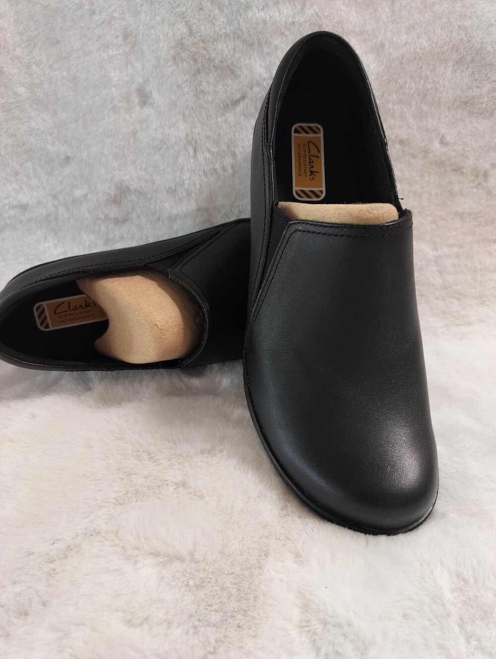Clarks Men's Black Slip-On Dress Shoes